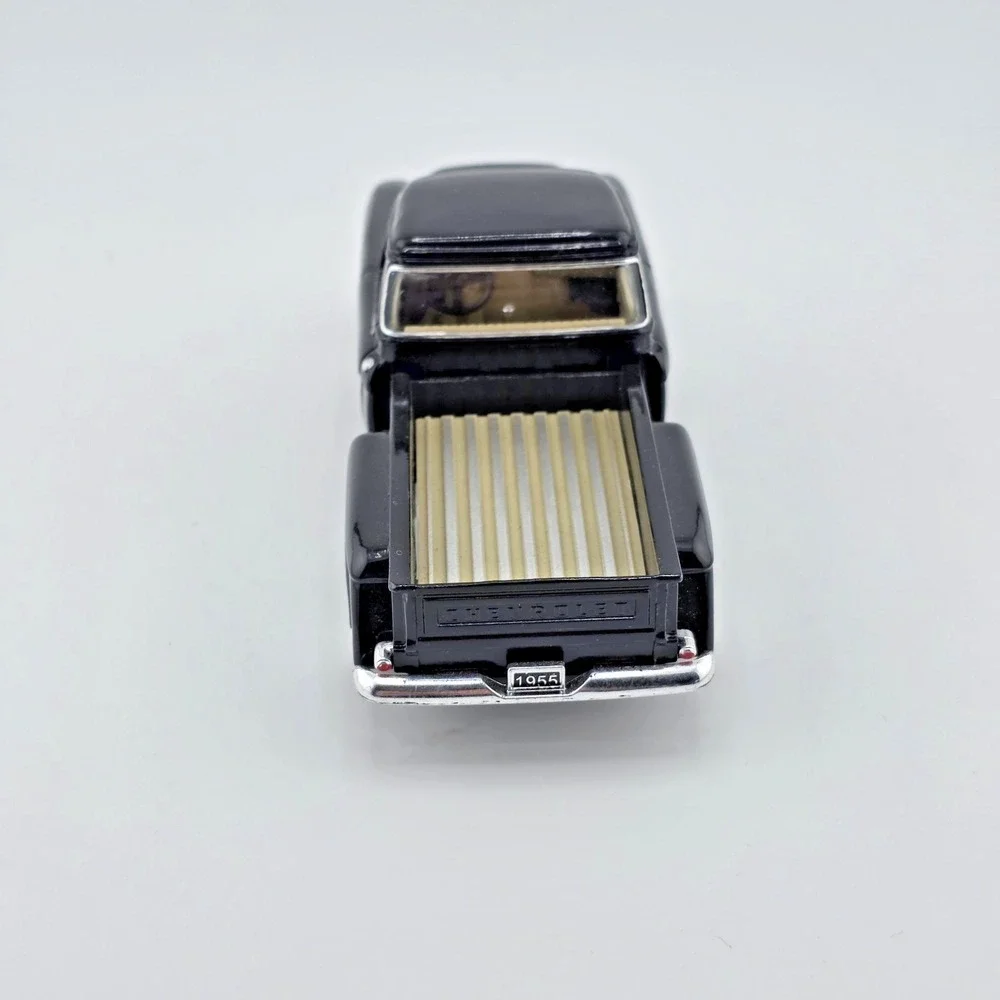 Kinsmart Diecast Cars 1955 Chevy Stepside Pick-Up 1/32 Scale Black Pull Back